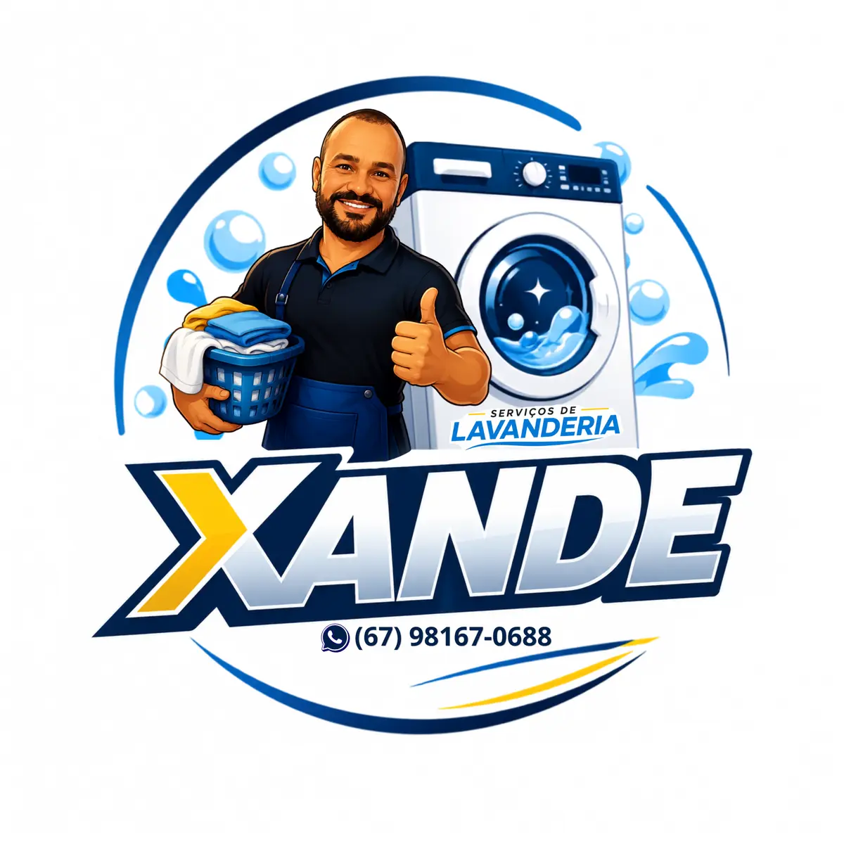 Projeto de criação de logo para Xande Barbearia